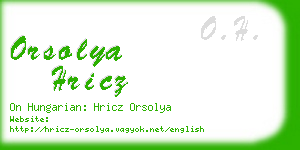 orsolya hricz business card